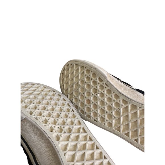 Vans Size 11 Kids  Slip On Sequin Skateboard Sneakers Blue Shoes - Picture 11 of 12